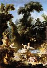 Jean-honore Fragonard Canvas Paintings - The progress of Love The Pursuit